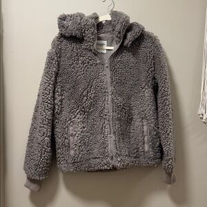 Abercrombie & Fitch Taupe Sherpa Jacket